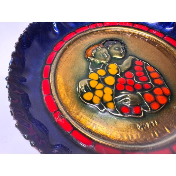 VTG Carlo Monti's Mother’s Day Plate 1973  #1983/2000 Hand Enameled on Copper - Picture 3 of 9